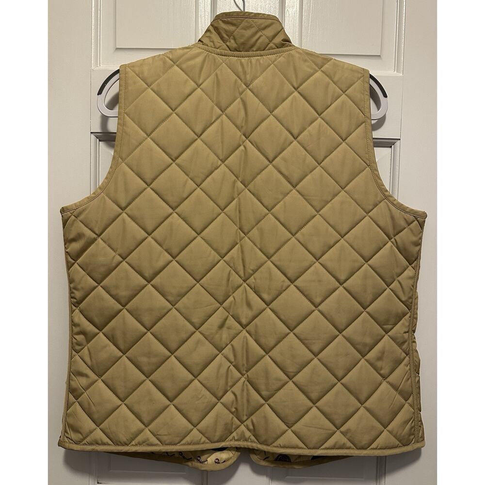 Lauren Ralph Lauren Equestrian Horse Print Quilted Vest XL Preppy Riding - Picture 7 of 11
